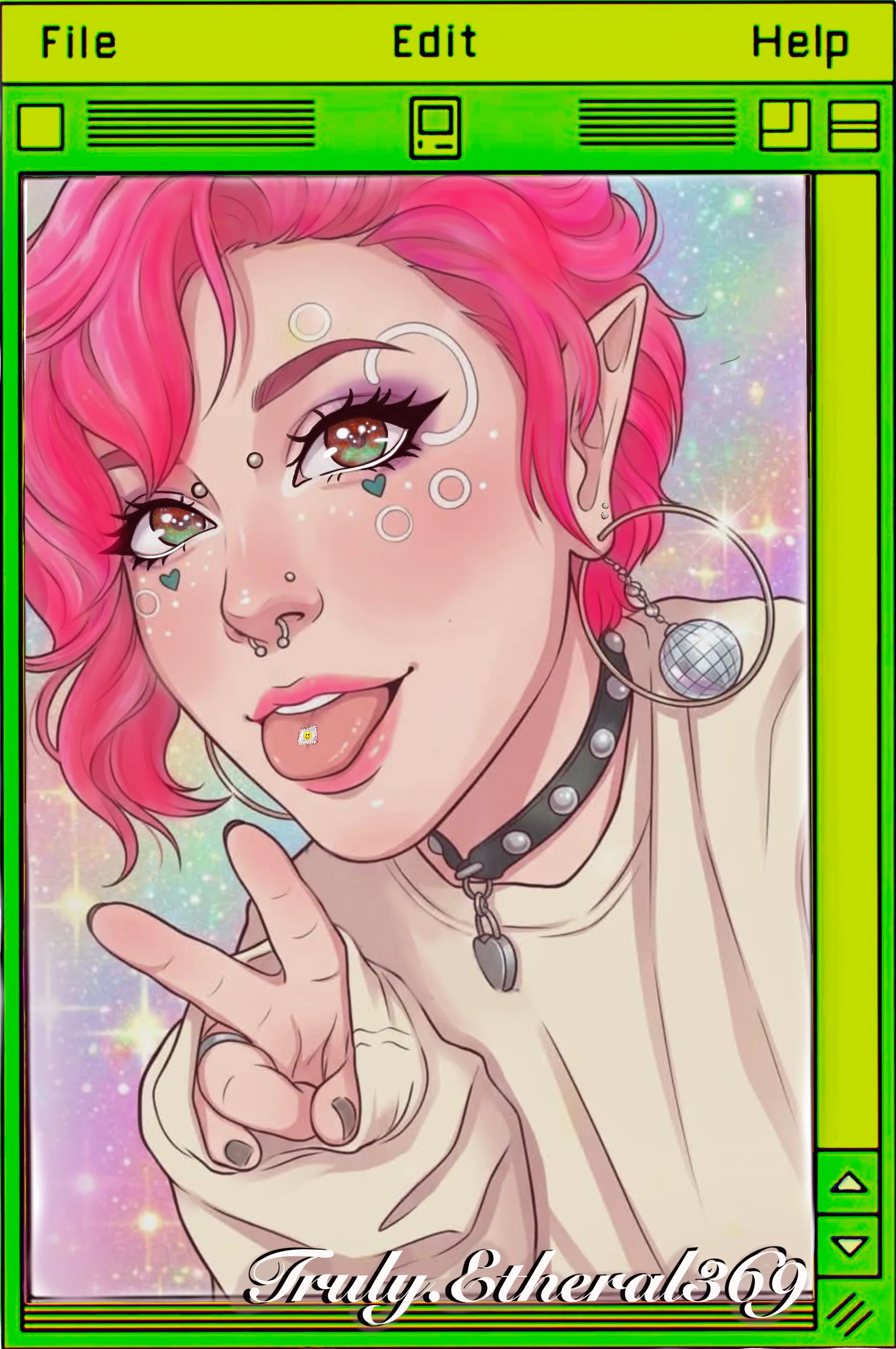 Artist in application window